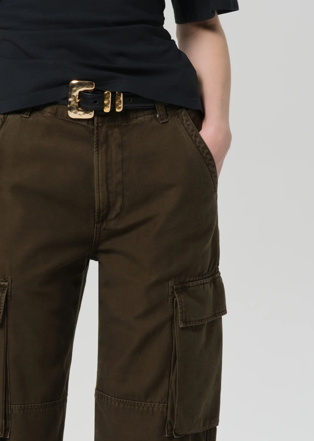 Esme Cargo Trouser in Moss - Image 5