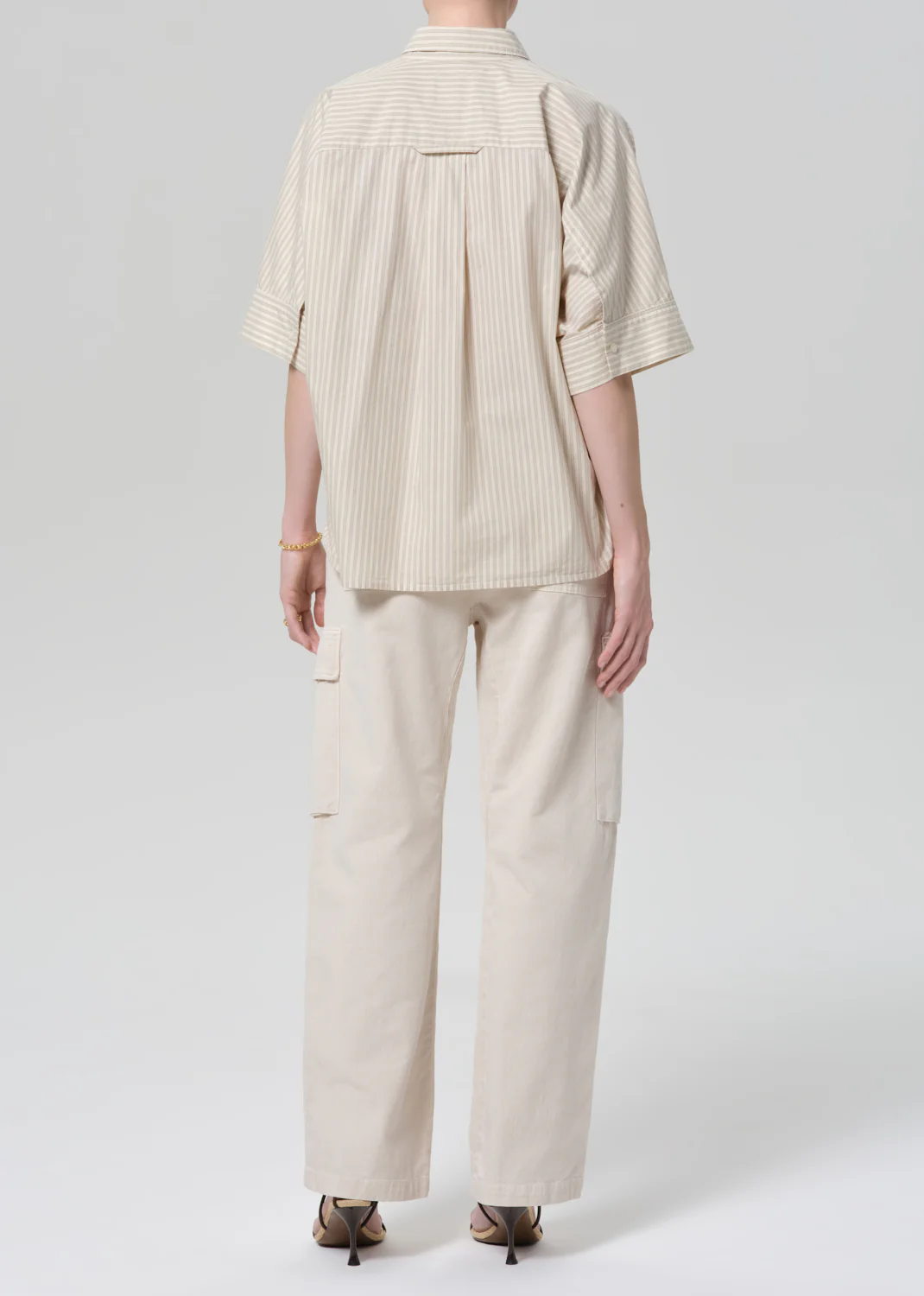 Esme Cargo Trouser in Pale Stone - Image 2