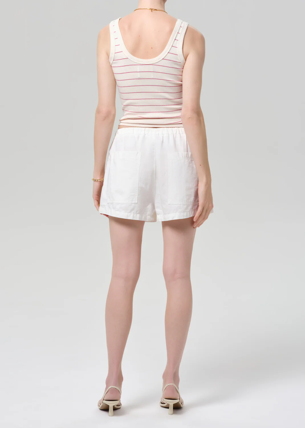 Este Drawstring Short in Cream - Image 2