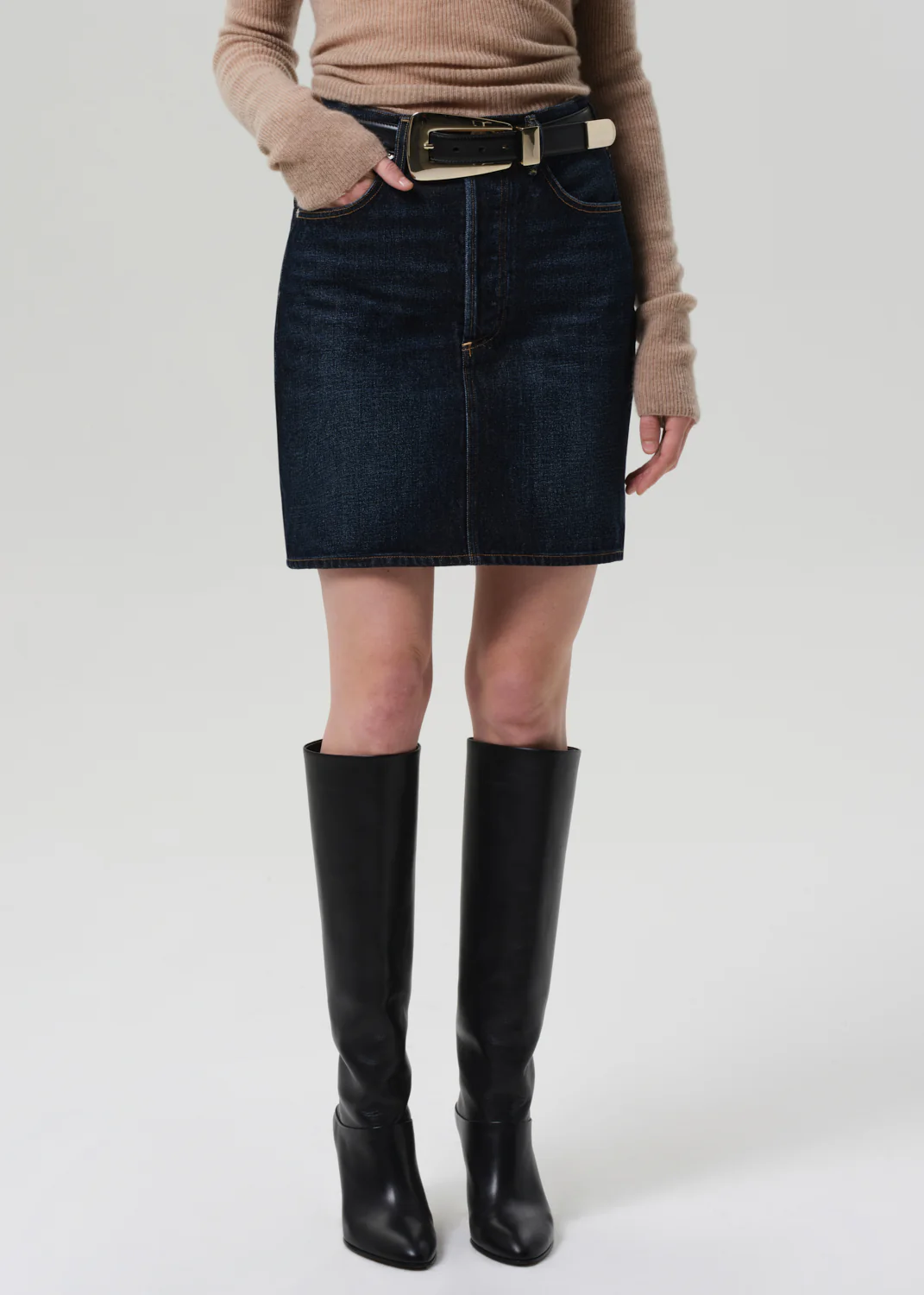 Etta Pencil Skirt in Deep Azure - Image 4