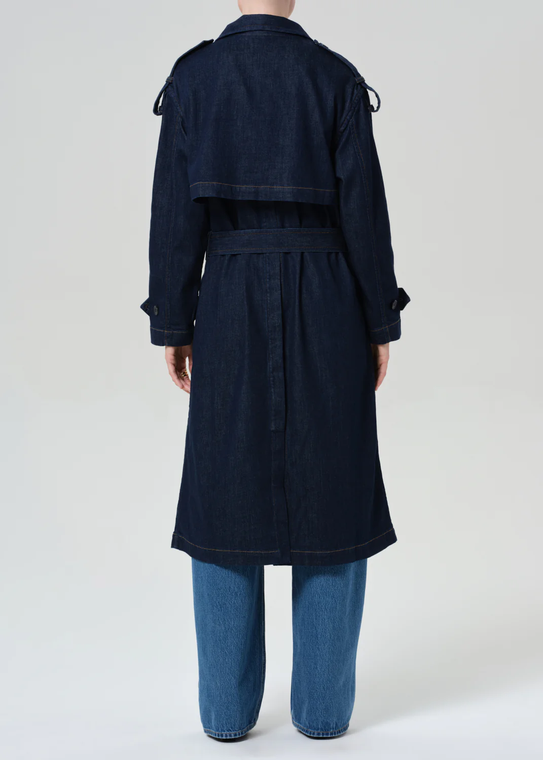 Eva Long Trench Coat in Amherst - Image 2