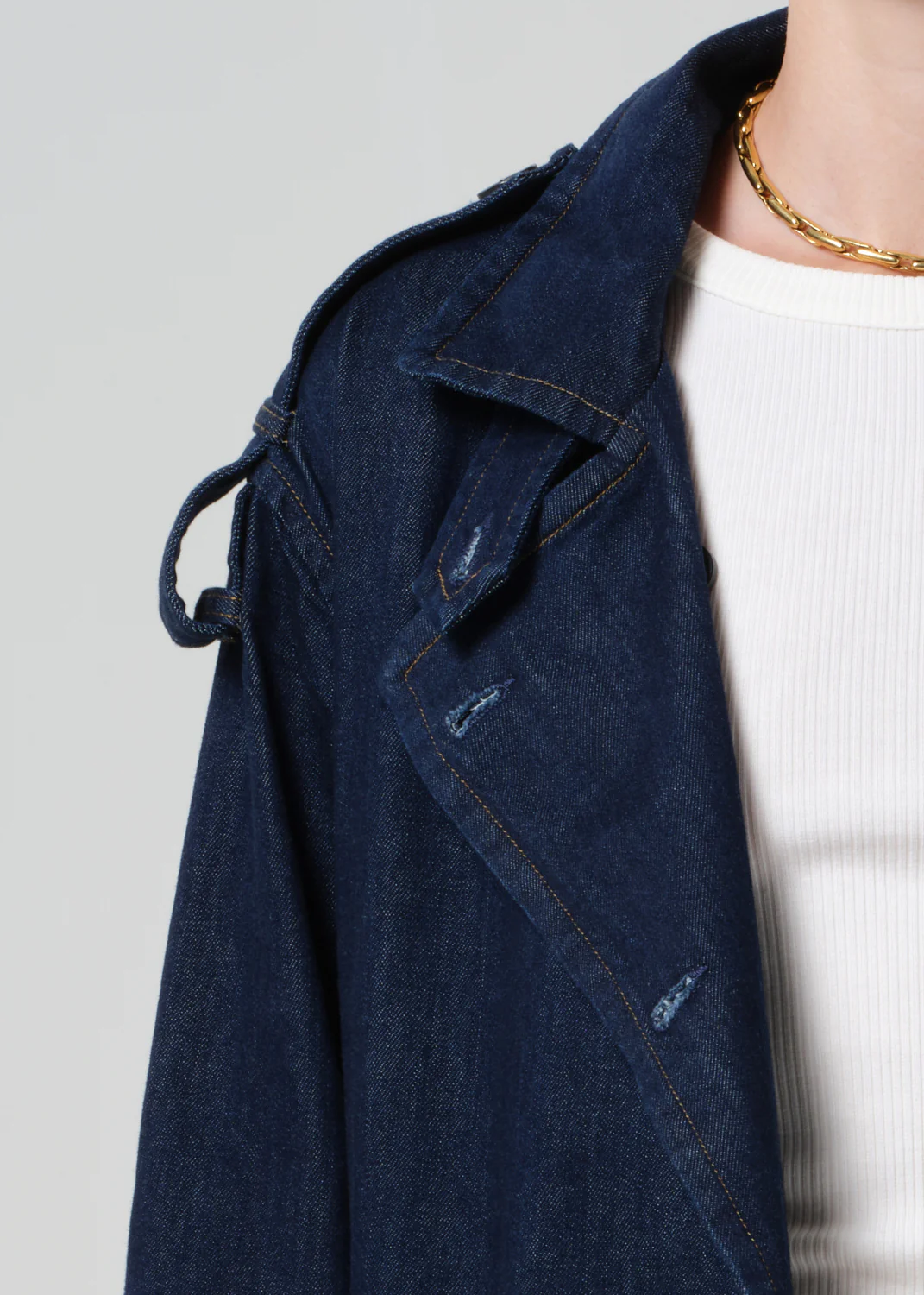 Eva Long Trench Coat in Amherst - Image 5