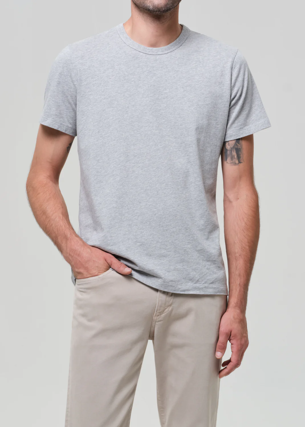 Everyday Short Sleeve Tee in Heather Grey - Image 3