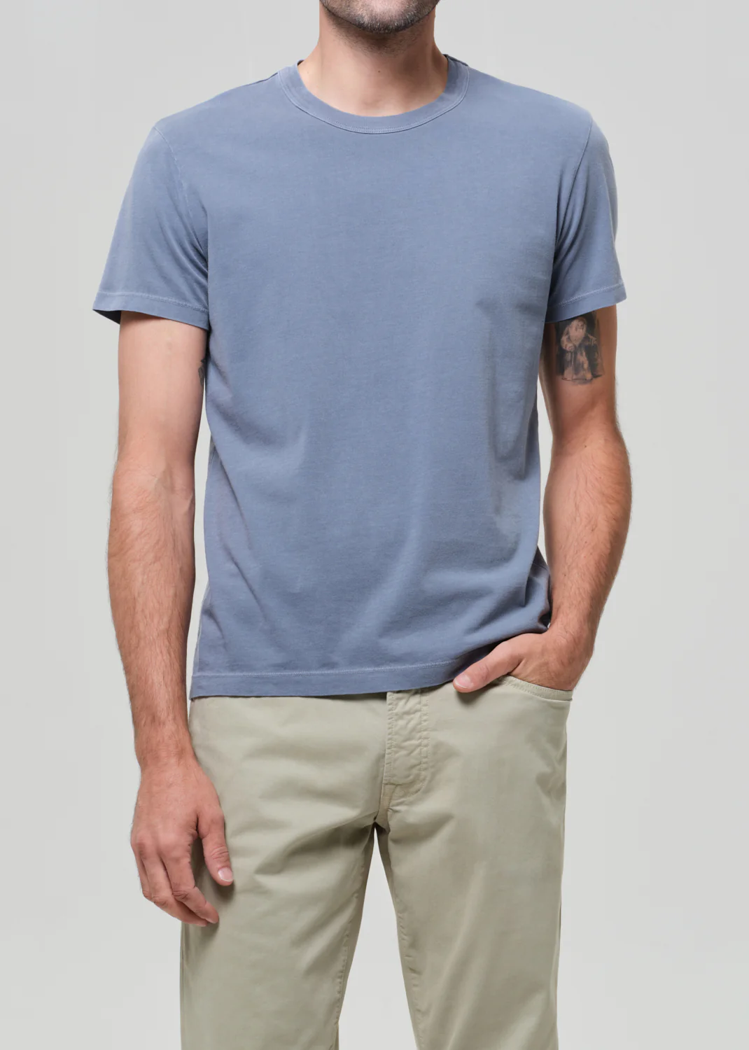 Everyday Short Sleeve Tee in Stone Blue - Image 3