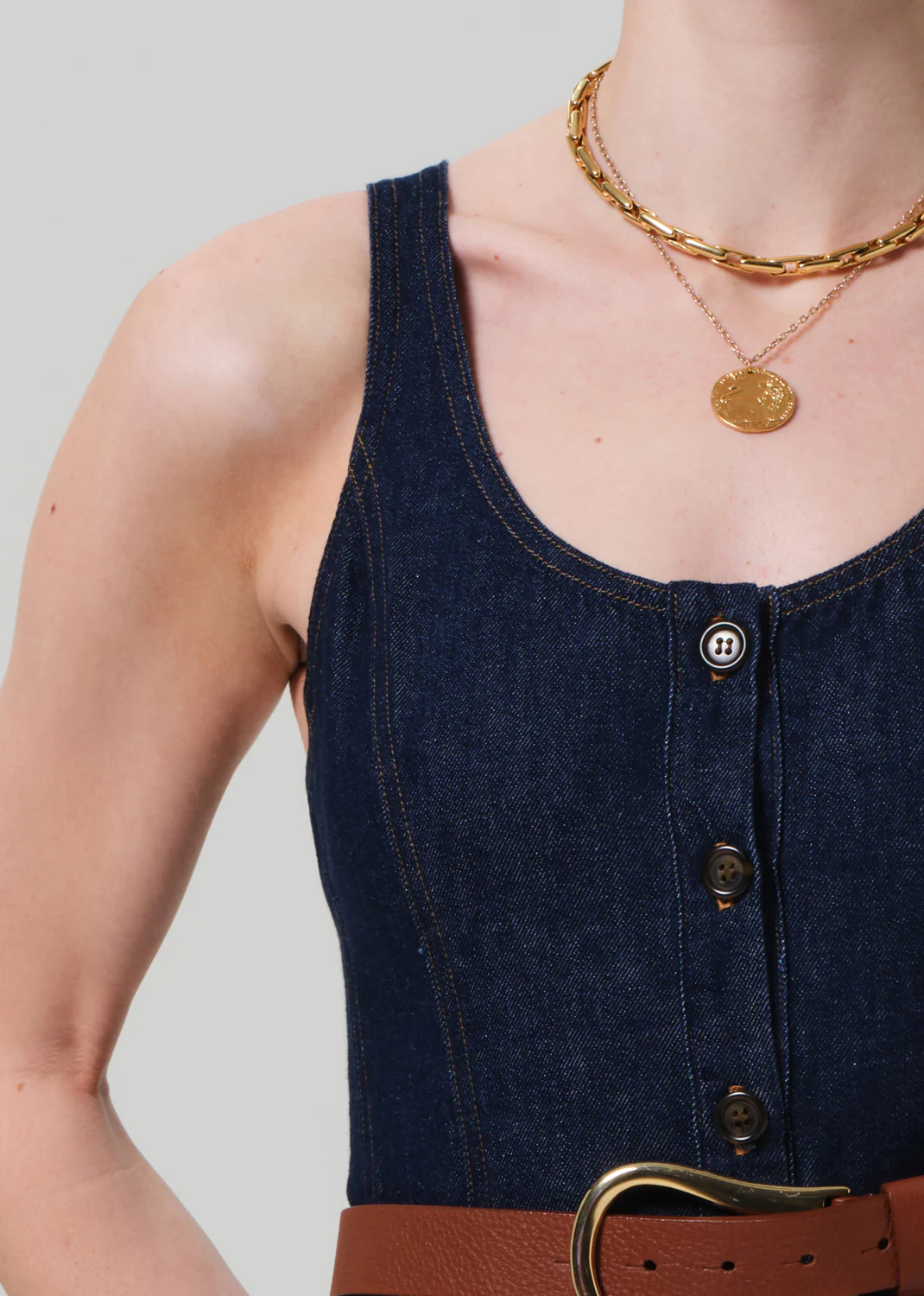 Farrow Denim Dress in Omni - Image 5