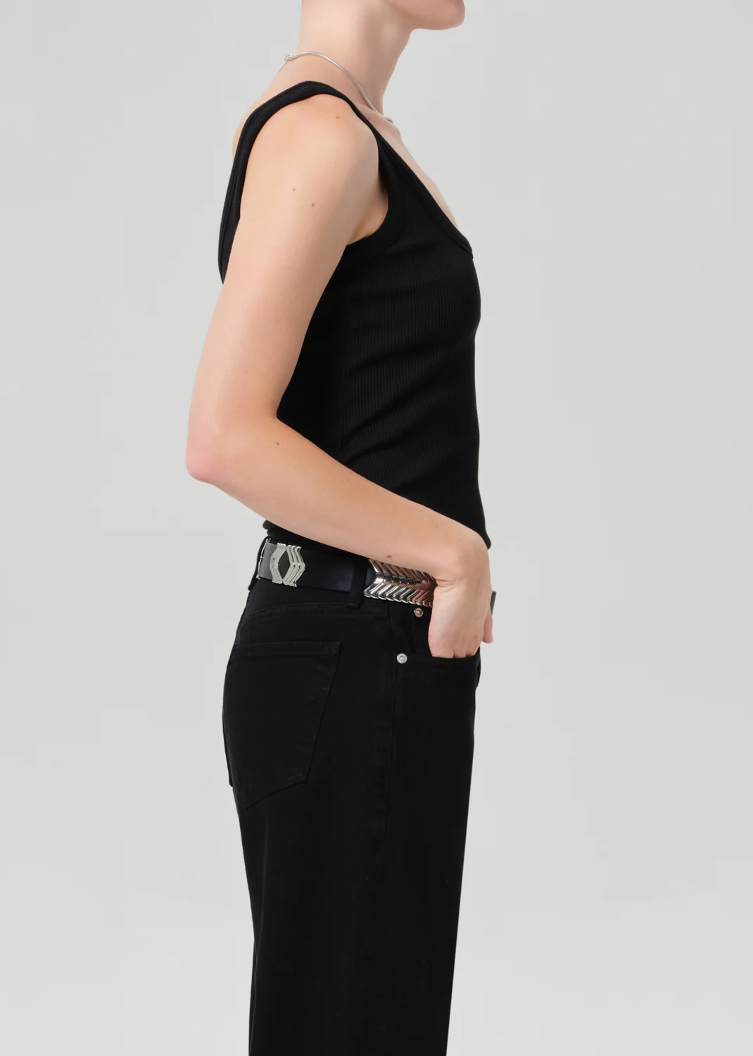 Faye Tank in Black - Image 4