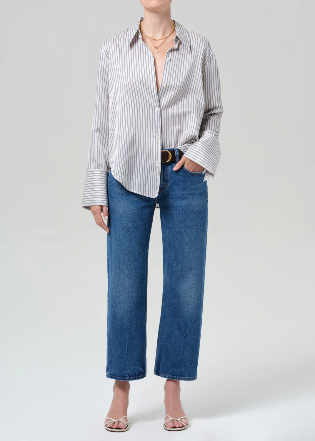 Faye Vintage Straight in Azure Blue