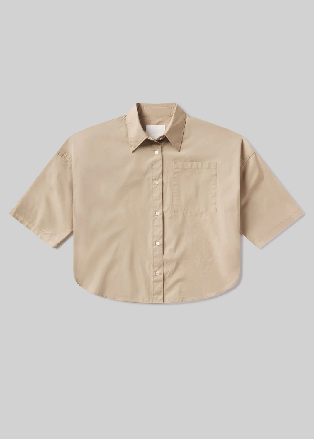 Frances Cropped Cape Button Up in Catalina - Image 6