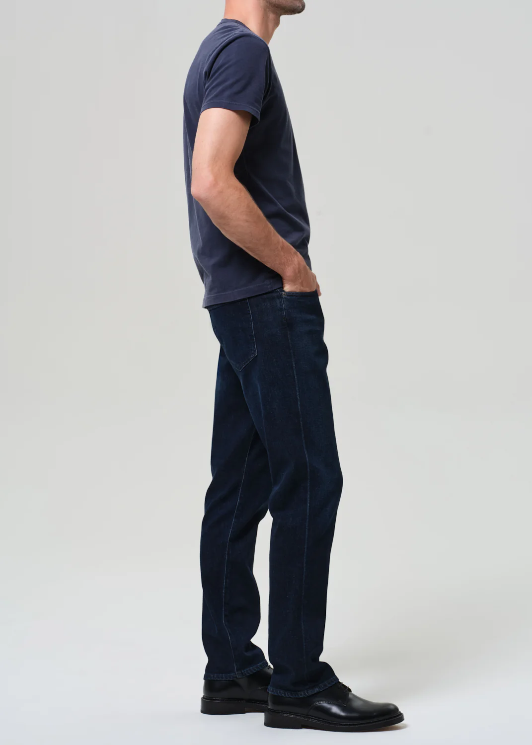 Gage Slim Straight Cashmere Denim in Dark Tint - Image 4