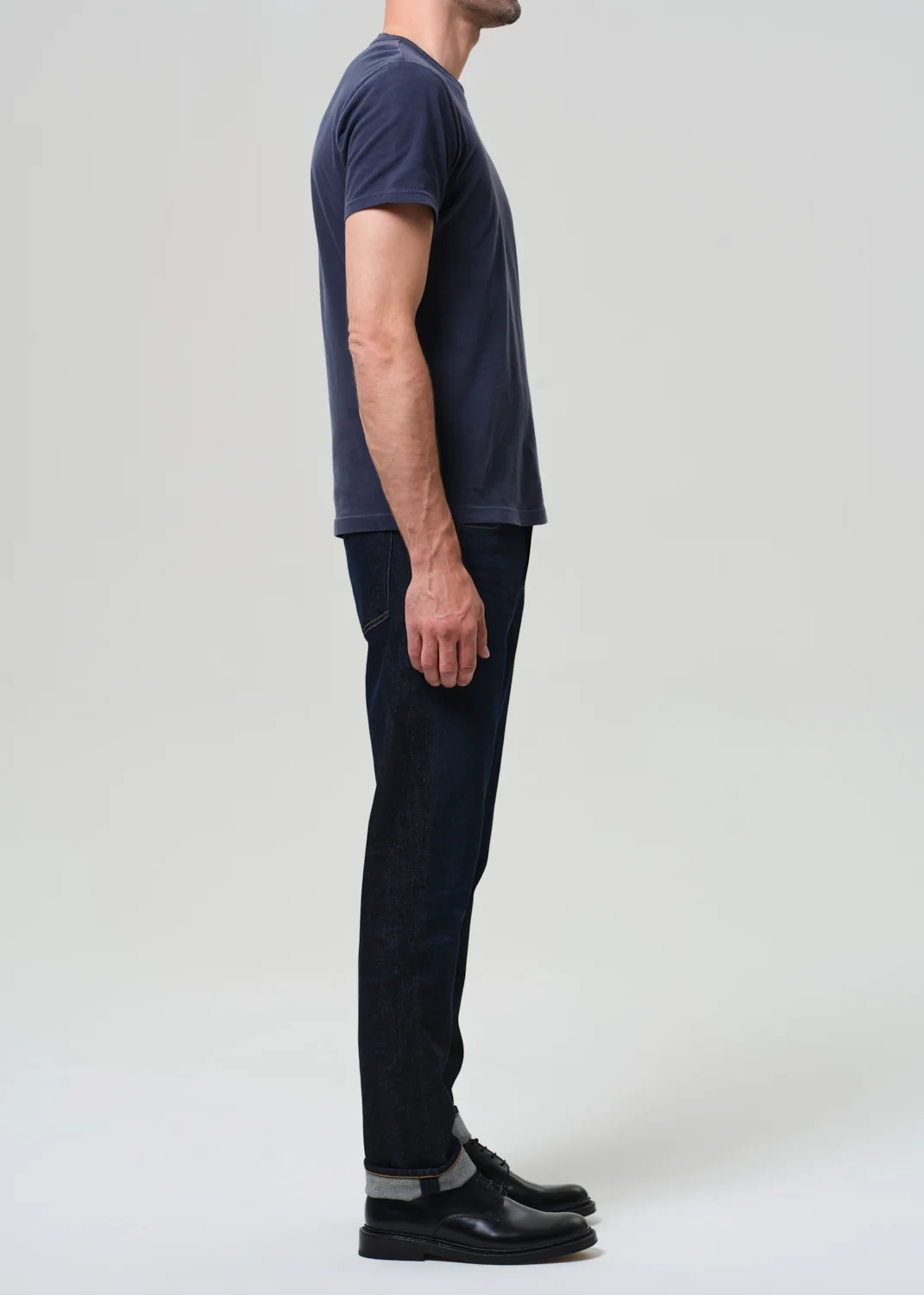 Gage Slim Straight Cashmere Denim in Falcon - Image 4