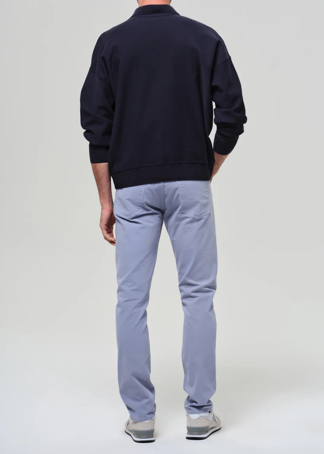 Gage Slim Straight Cashmere Touch Sateen in Glacier - Image 3