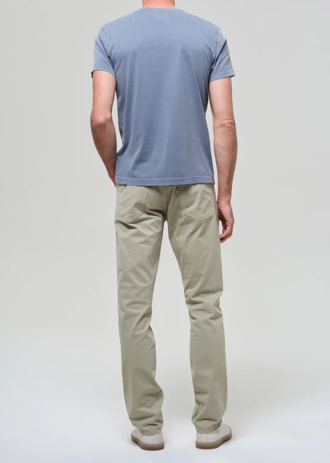 Gage Slim Straight Cashmere Touch Sateen in Sage - Image 4