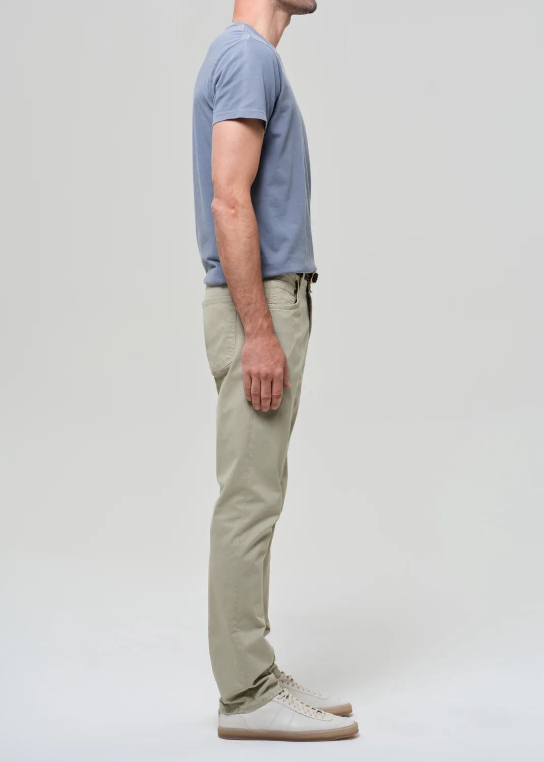 Gage Slim Straight Cashmere Touch Sateen in Sage - Image 5