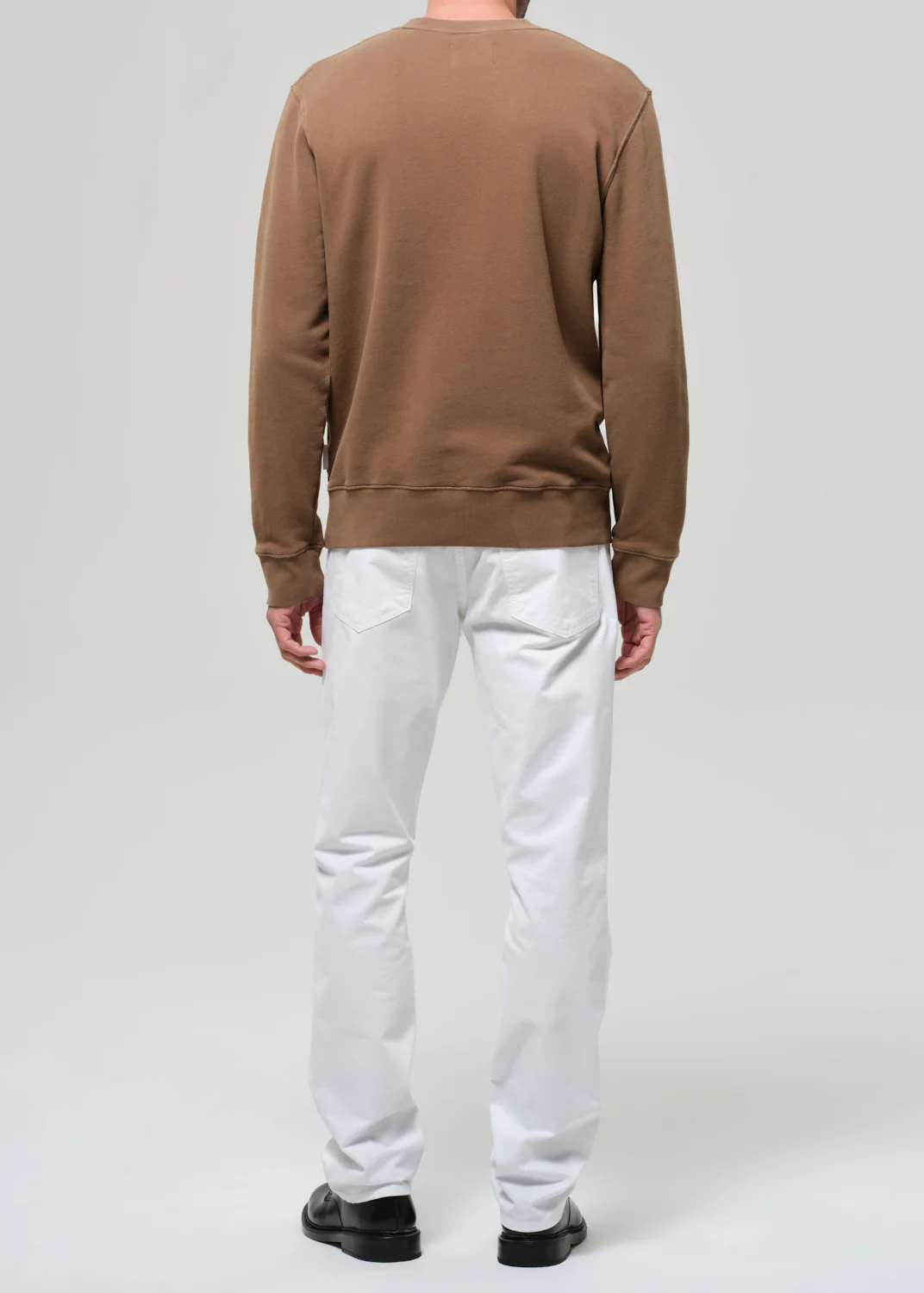 Gage Slim Straight Cashmere Touch Sateen in Soft White - Image 4