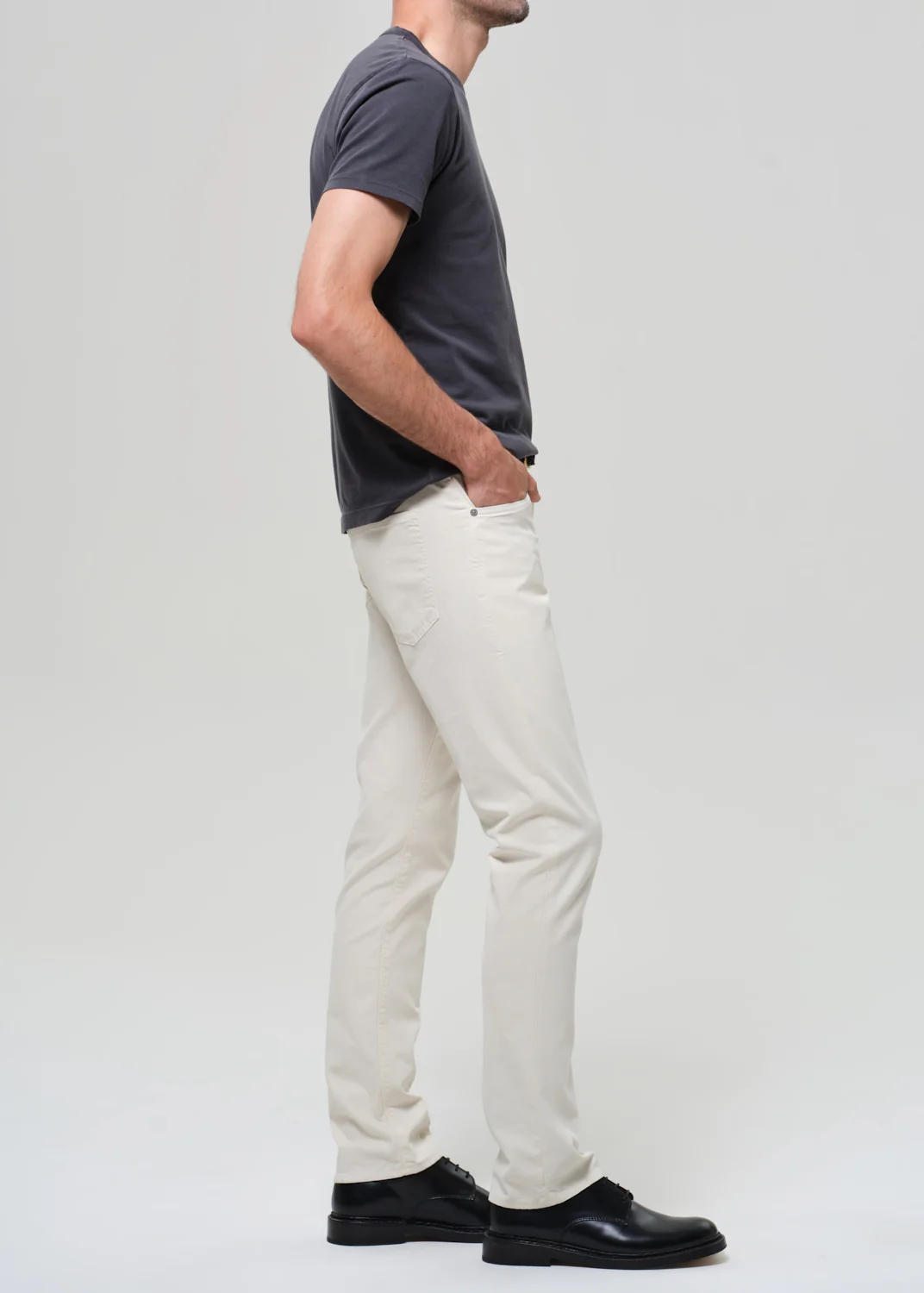 Gage Slim Straight Italian Canvas in Almond - Image 5