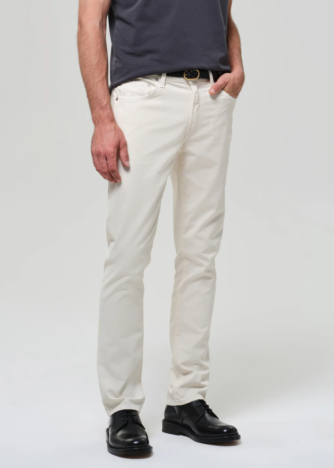 Gage Slim Straight Italian Canvas in Almond - Image 6