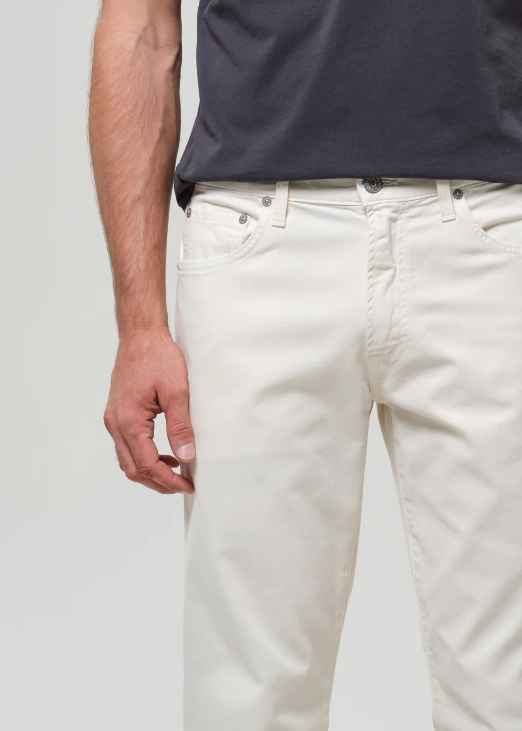 Gage Slim Straight Italian Canvas in Almond - Image 7