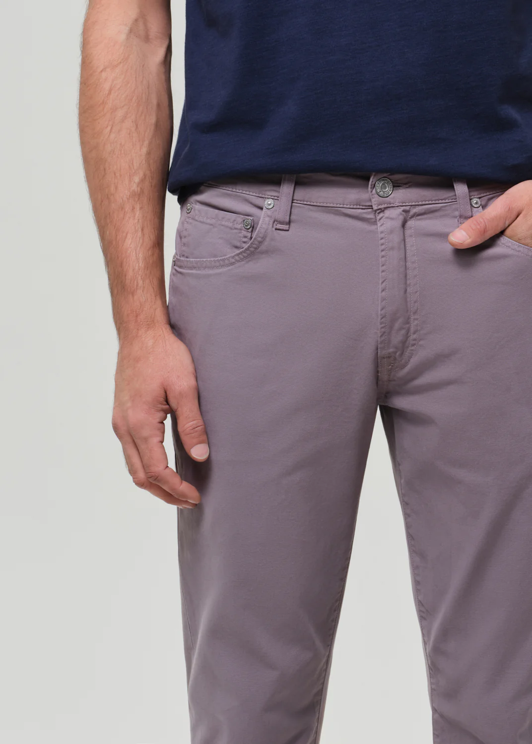 Gage Slim Straight Italian Canvas in Grey - Image 7