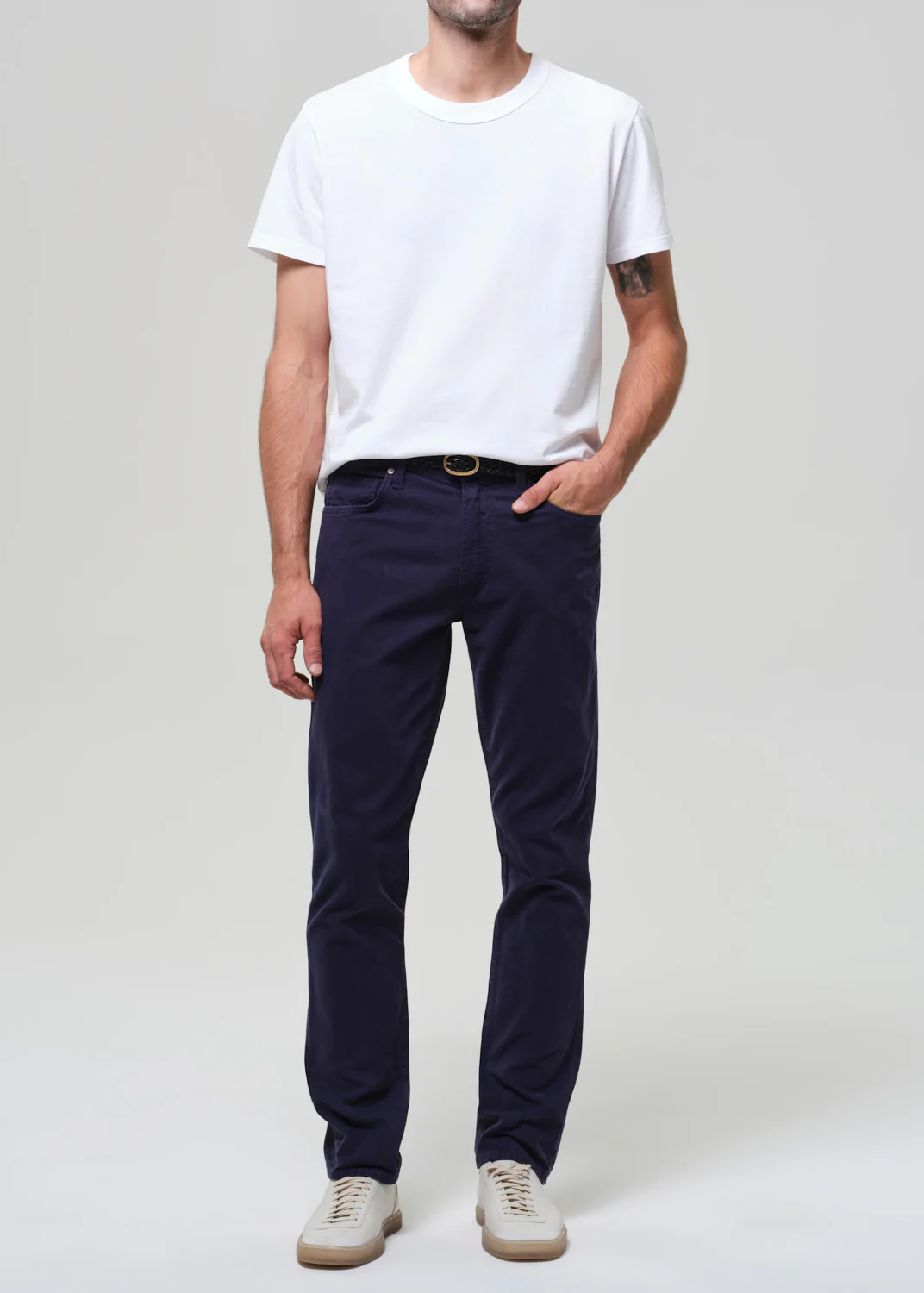 Gage Slim Straight Italian Canvas in Vintage Navy - Image 2