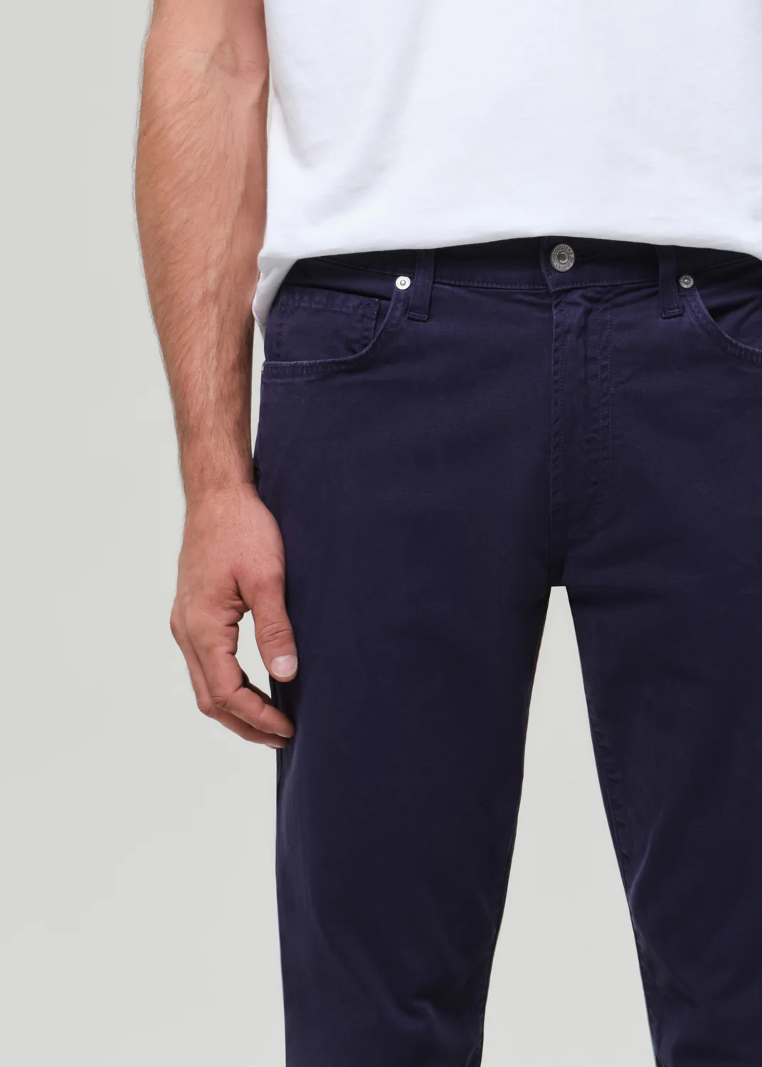 Gage Slim Straight Italian Canvas in Vintage Navy - Image 6