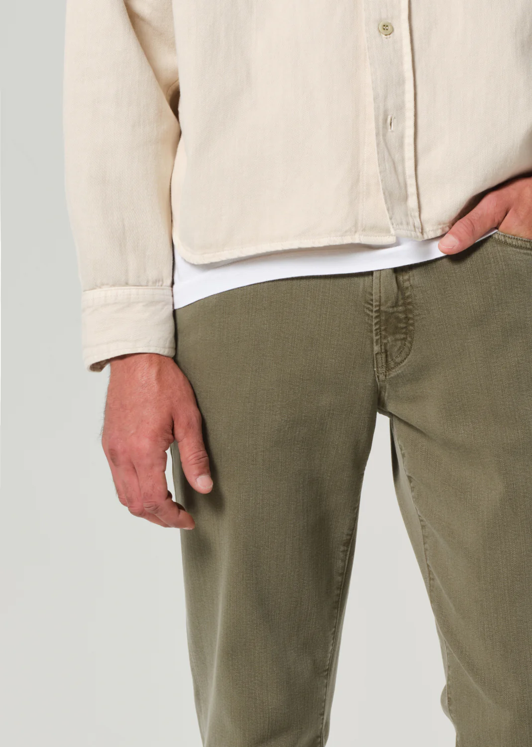 Gage Slim Straight Soft Weft in Hiro Green - Image 6