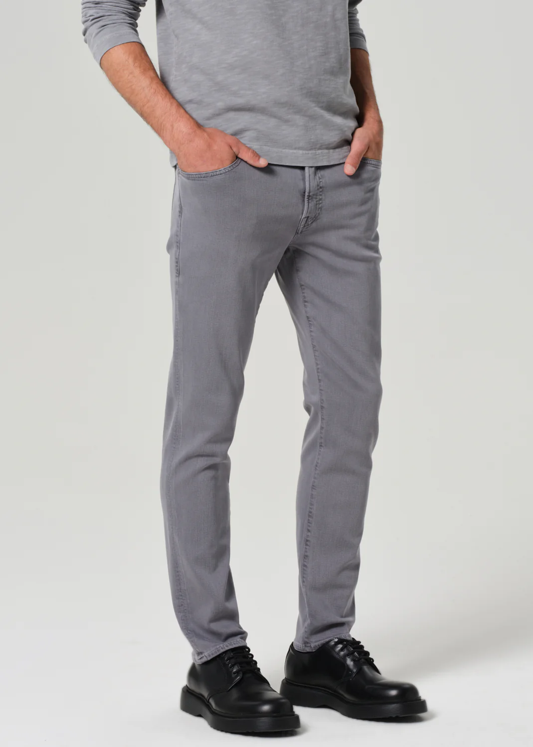 Gage Slim Straight Soft Weft in Heron Grey - Image 5
