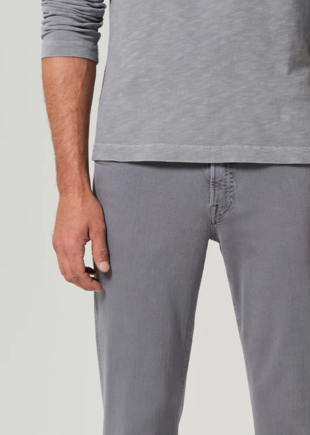 Gage Slim Straight Soft Weft in Heron Grey - Image 6