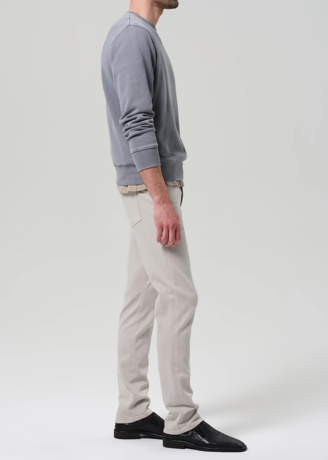 Gage Slim Straight Soft Weft in Pale Grey - Image 4