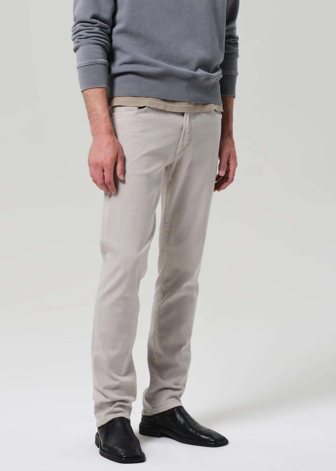 Gage Slim Straight Soft Weft in Pale Grey - Image 5