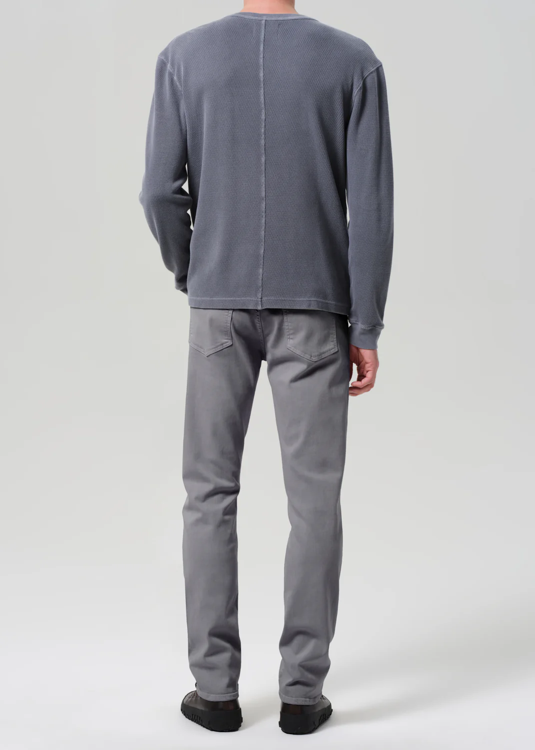 Gage Slim Straight Soft Weft in Steel Grey - Image 3