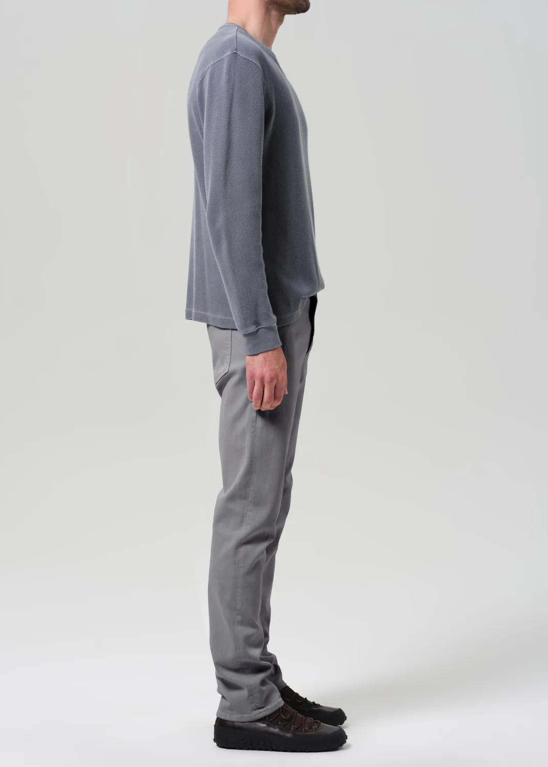 Gage Slim Straight Soft Weft in Steel Grey - Image 4