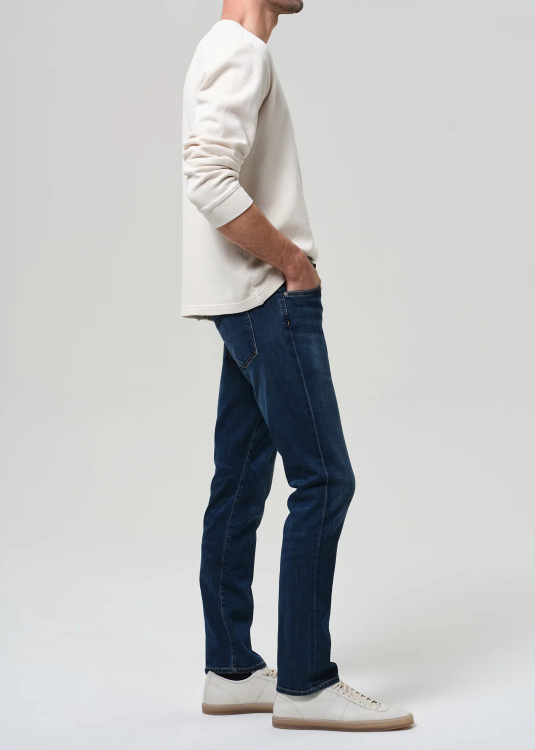 Gage Slim Straight Tropical Denim in Tinted Dark - Image 4