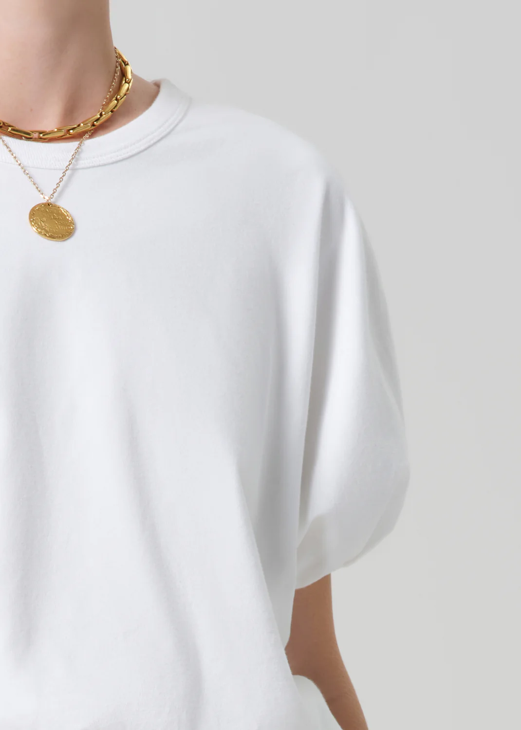 Gia Bubble Tee in Soft White - Image 4