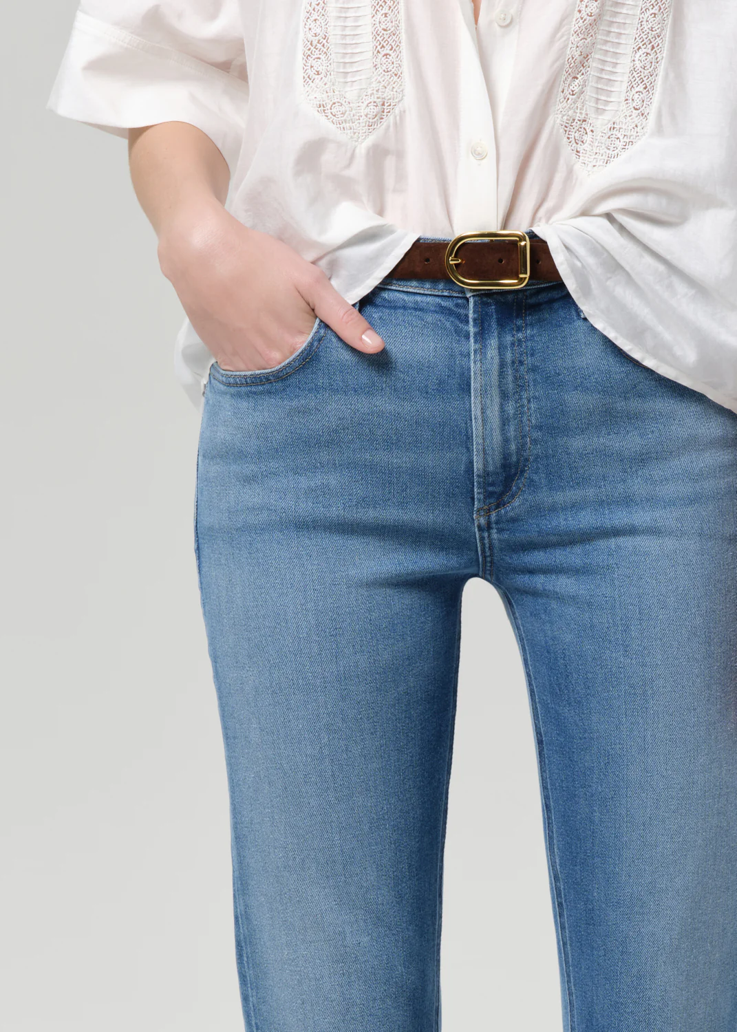Goldie Ankle Kick Flare in Calla - Image 5