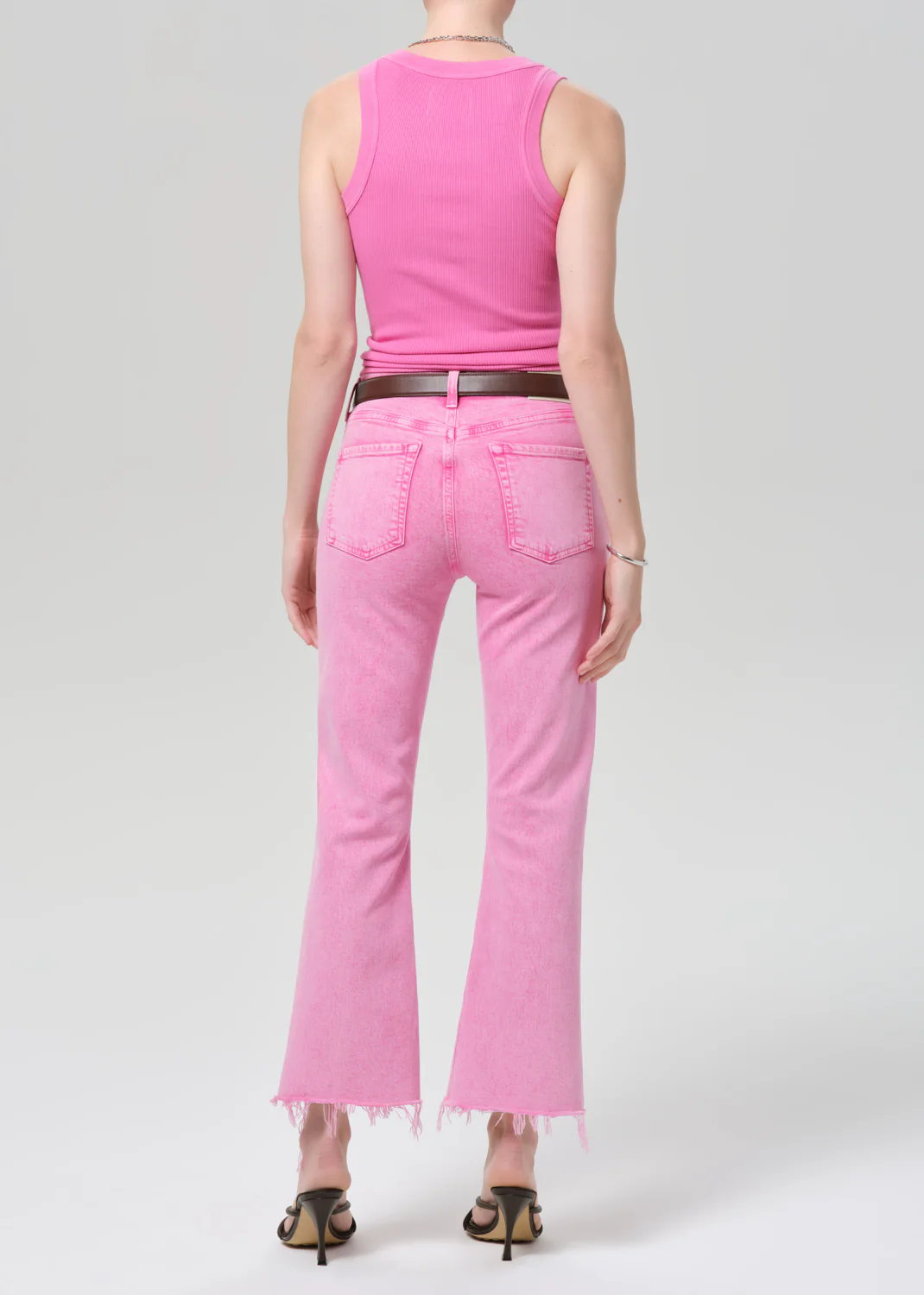 Goldie Ankle Kick Flare in Raspberry - Image 3