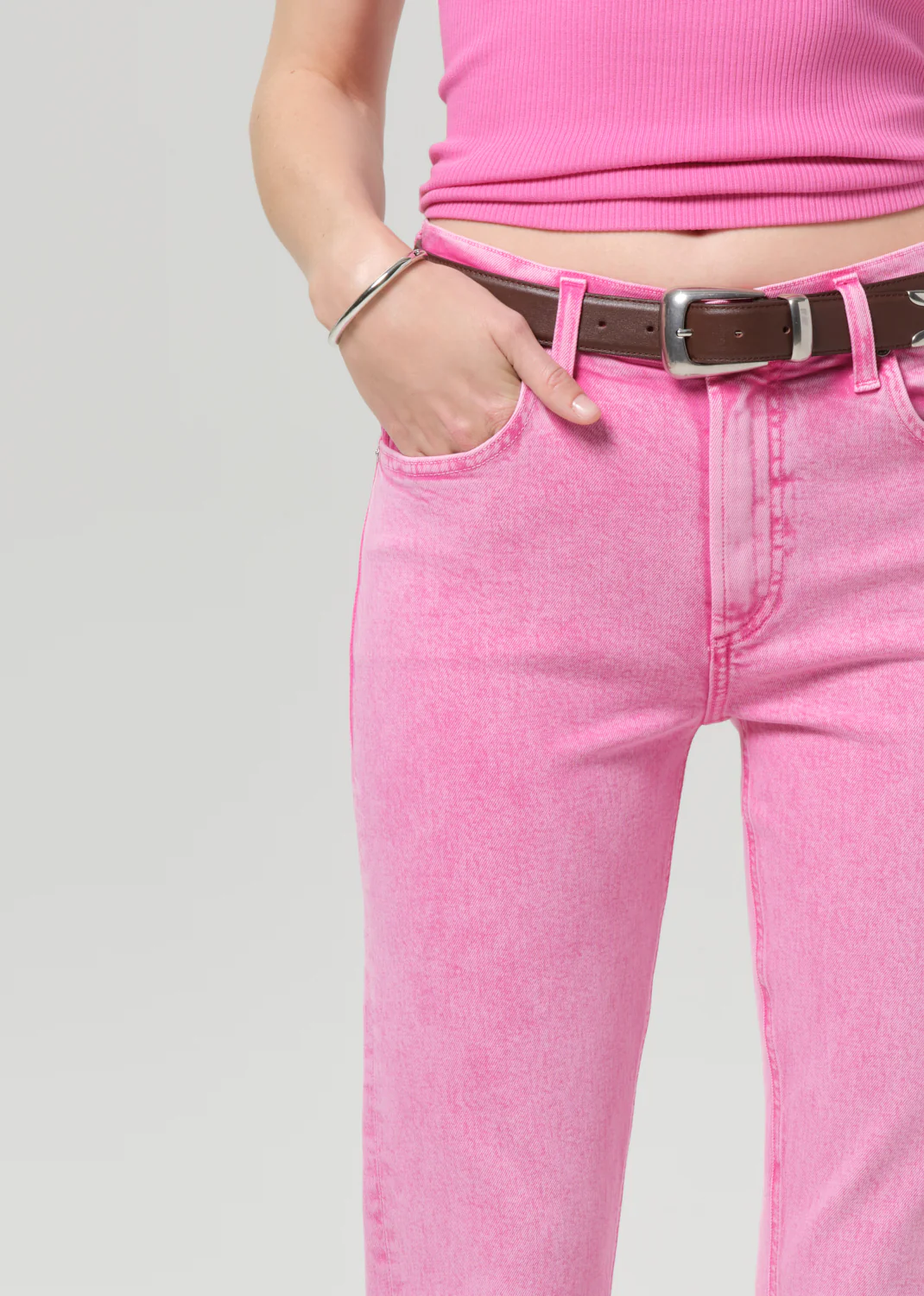 Goldie Ankle Kick Flare in Raspberry - Image 6