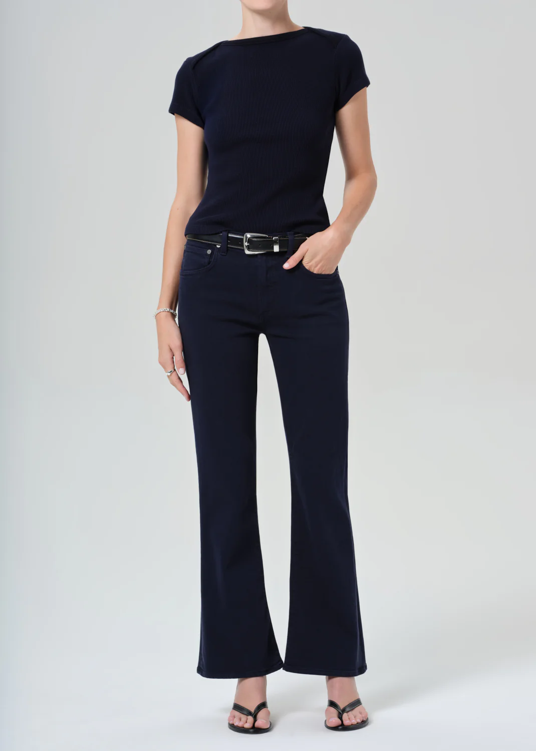 Goldie Kick Flare in Navy