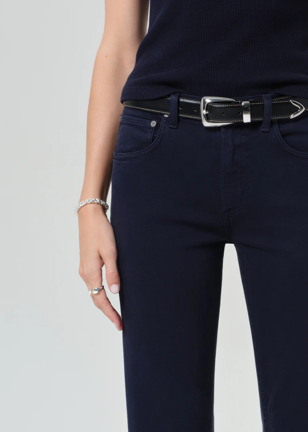 Goldie Kick Flare in Navy - Image 5