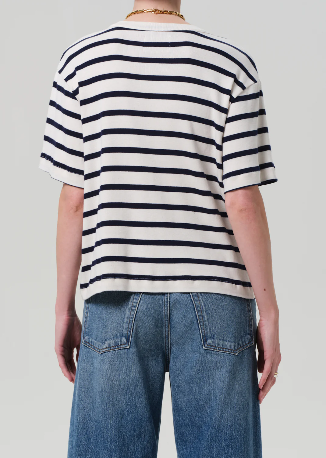Goldie Tee in Azure Stripe - Image 2