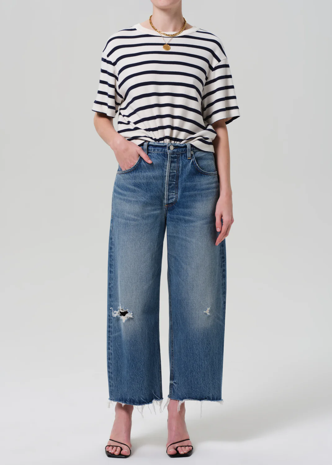 Goldie Tee in Azure Stripe - Image 5
