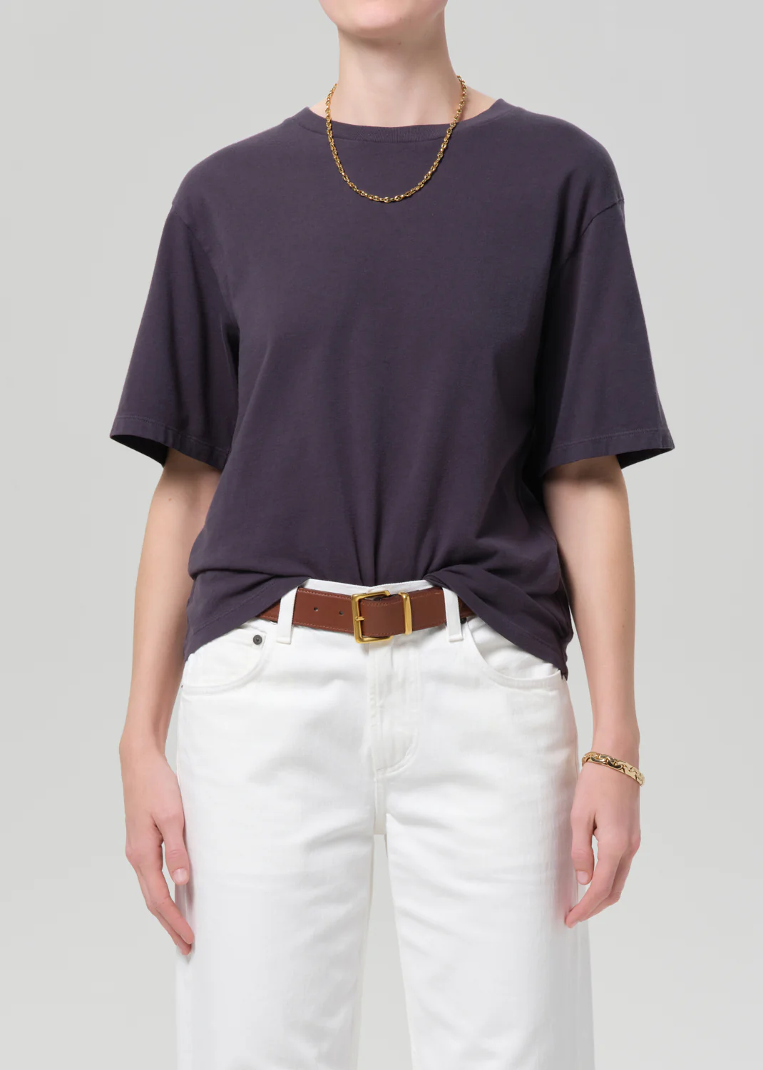 Goldie Tee in Charcoal