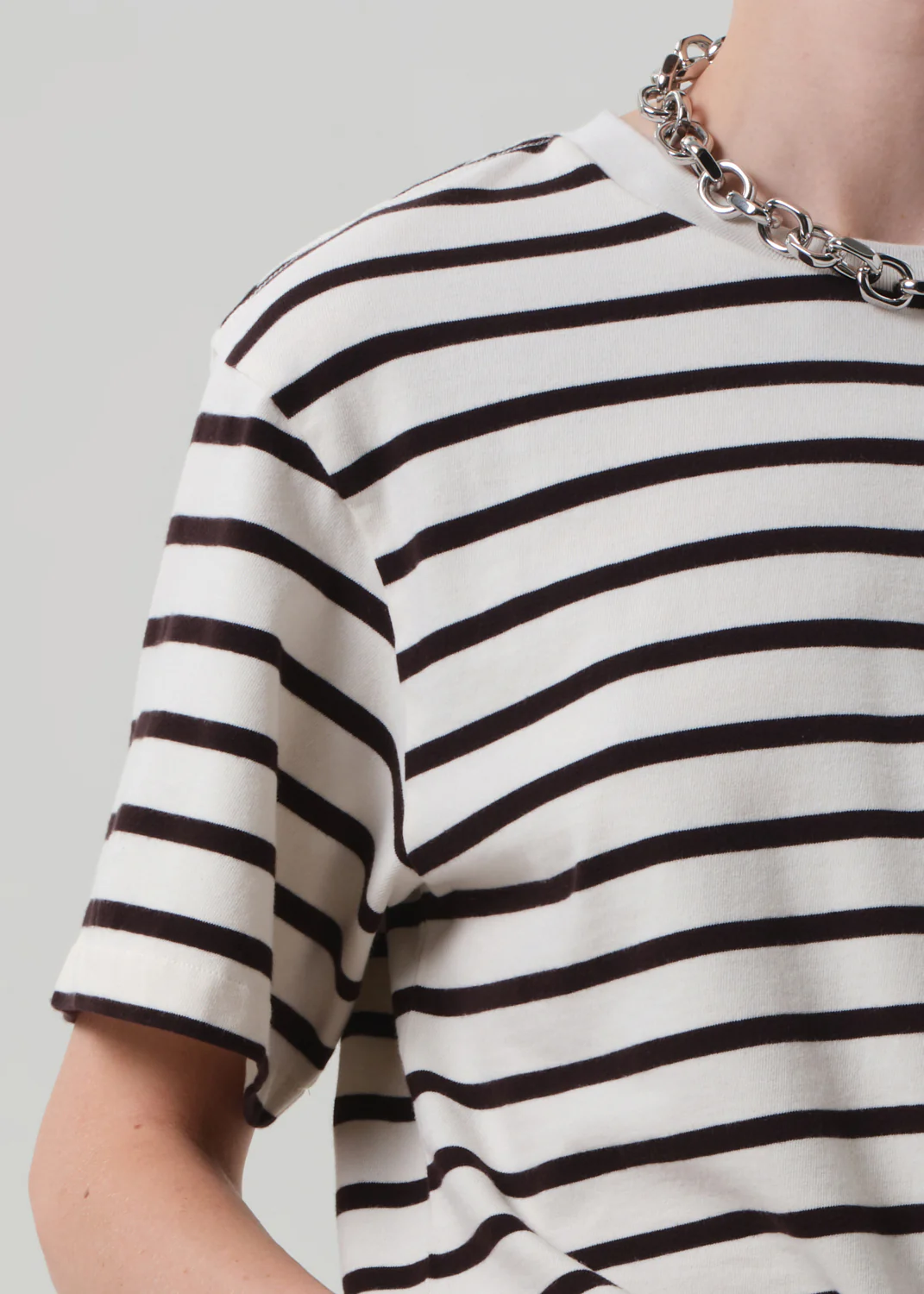 Goldie Tee in Chocolate Stripe - Image 4
