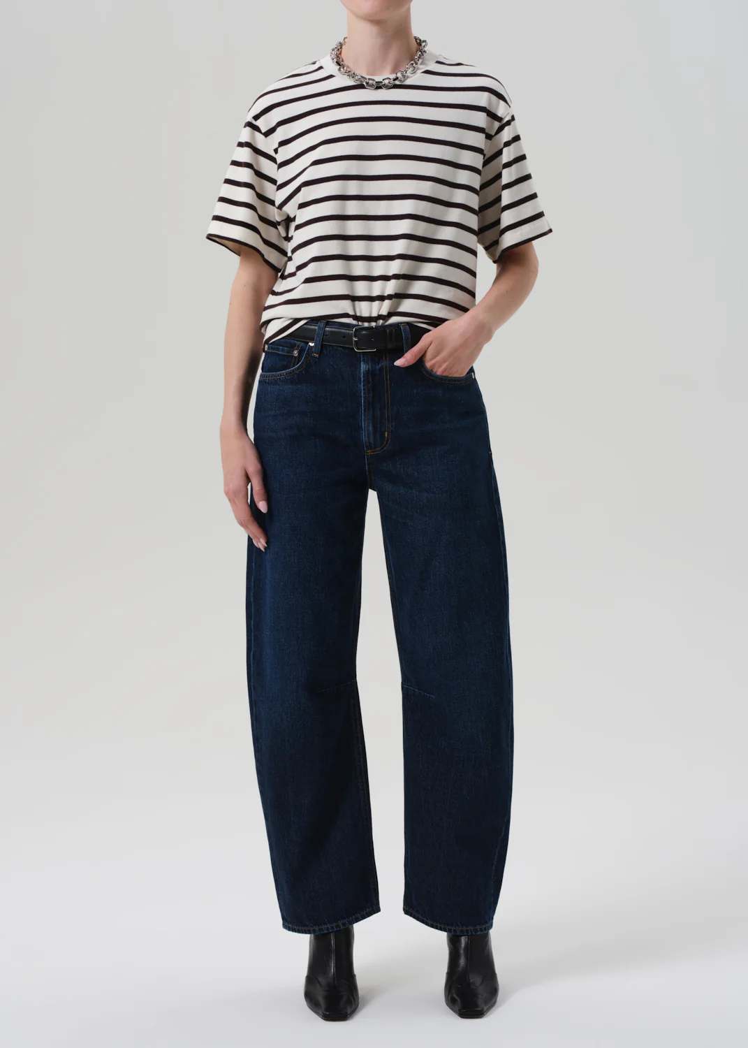 Goldie Tee in Chocolate Stripe - Image 5