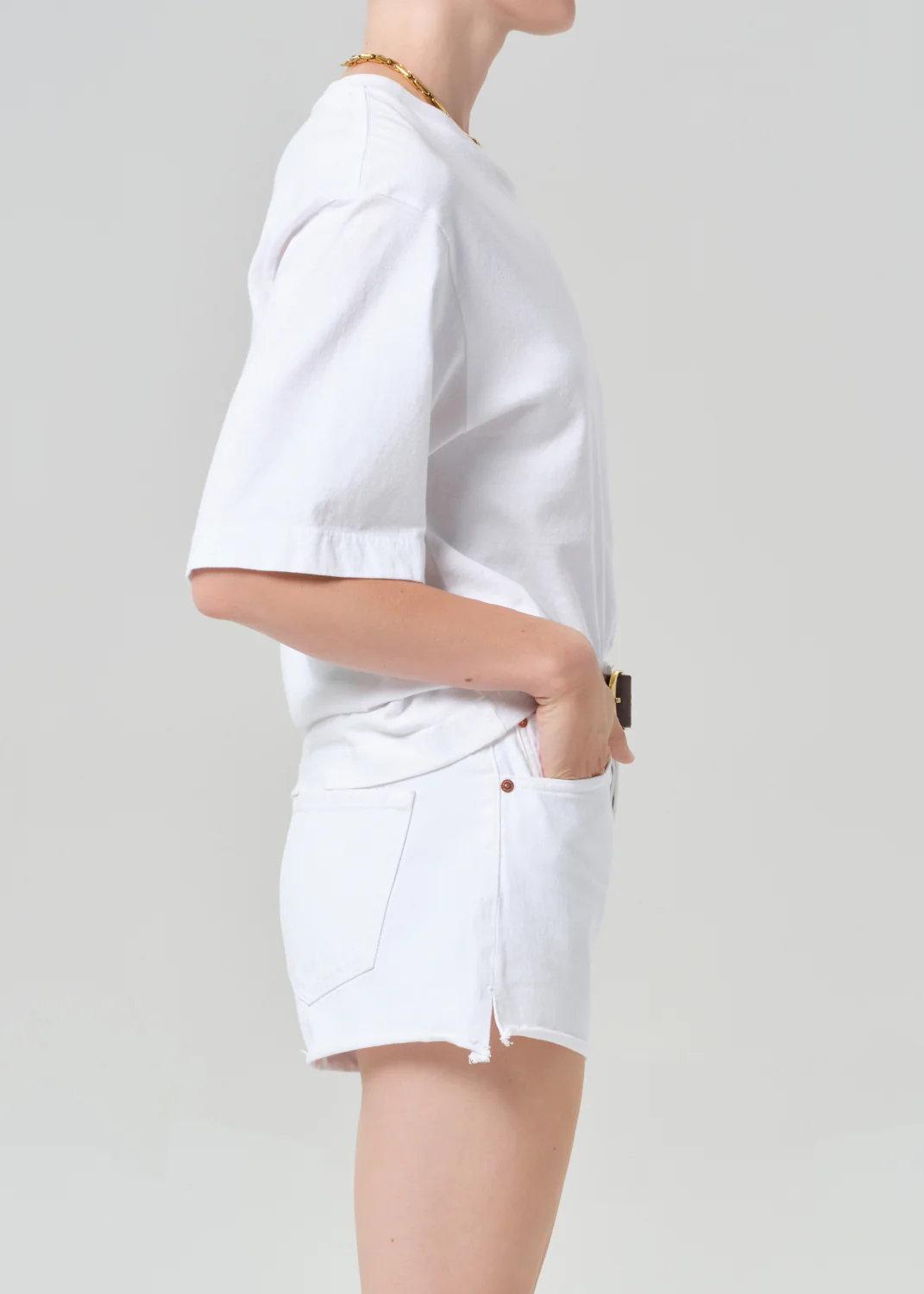 Goldie Tee in Soft White - Image 4