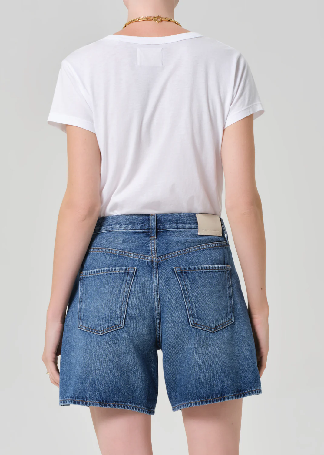 Hara V Neck Tee in White - Image 2