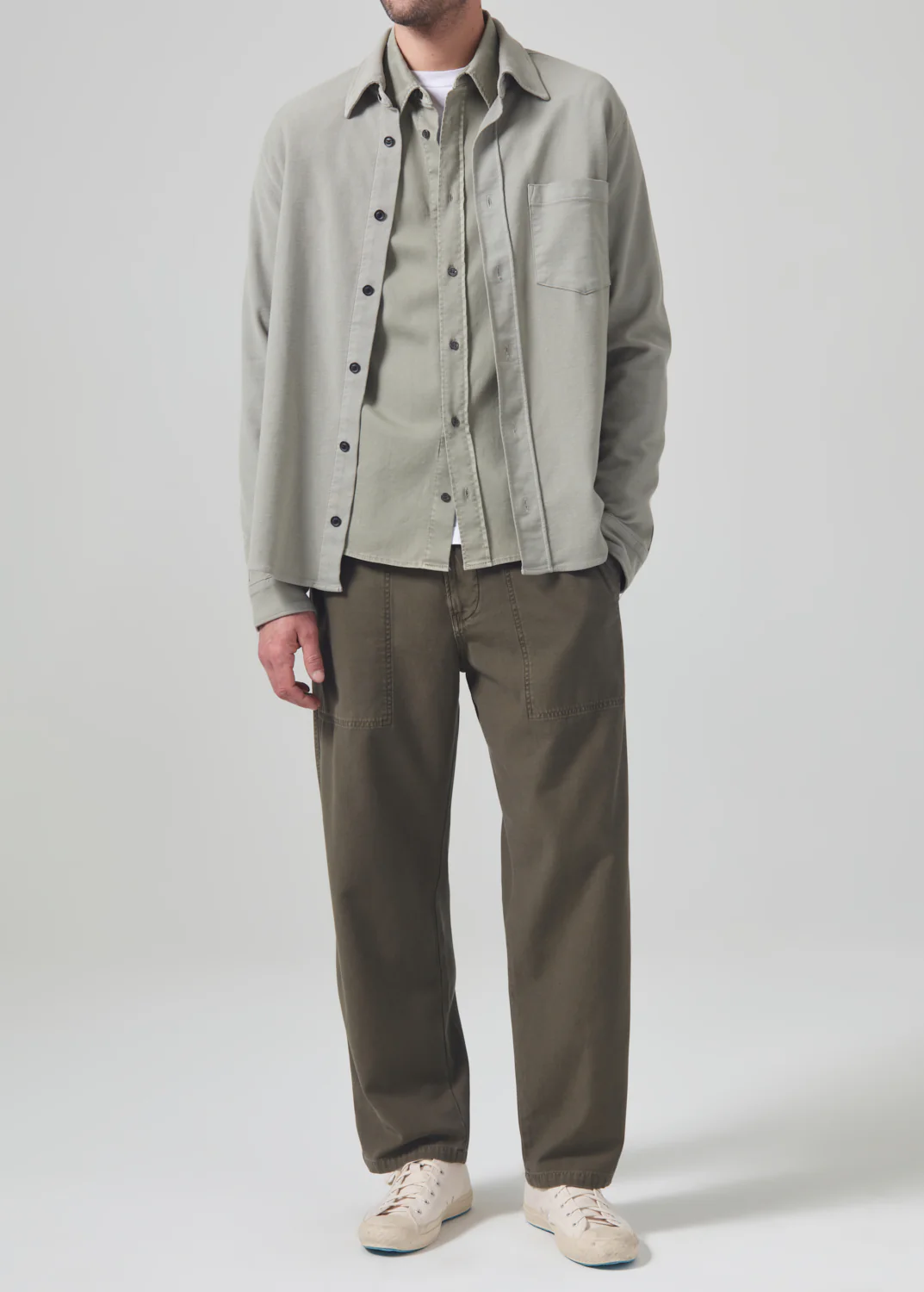 Hayden Relaxed Utility Pant in Tea Leaf - Image 2