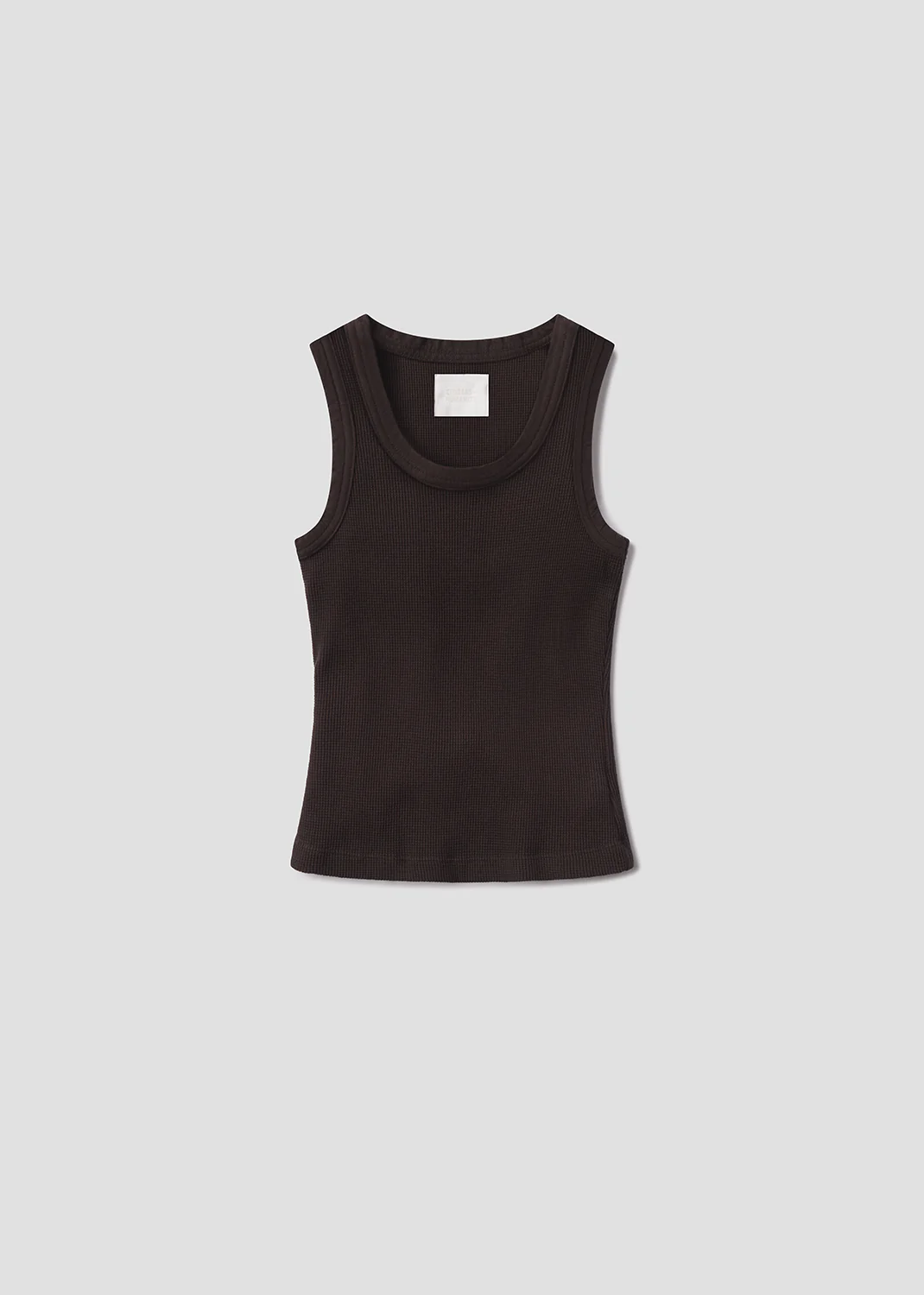 Inez Waffle Tank in Chocolate - Image 6