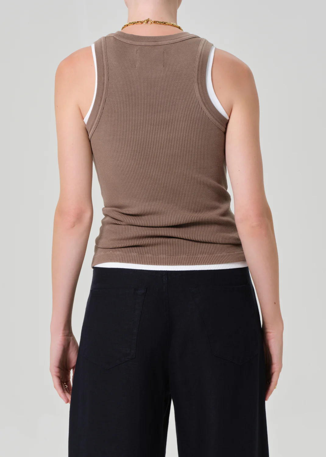 Isabel Rib Tank in Cocoa - Image 2
