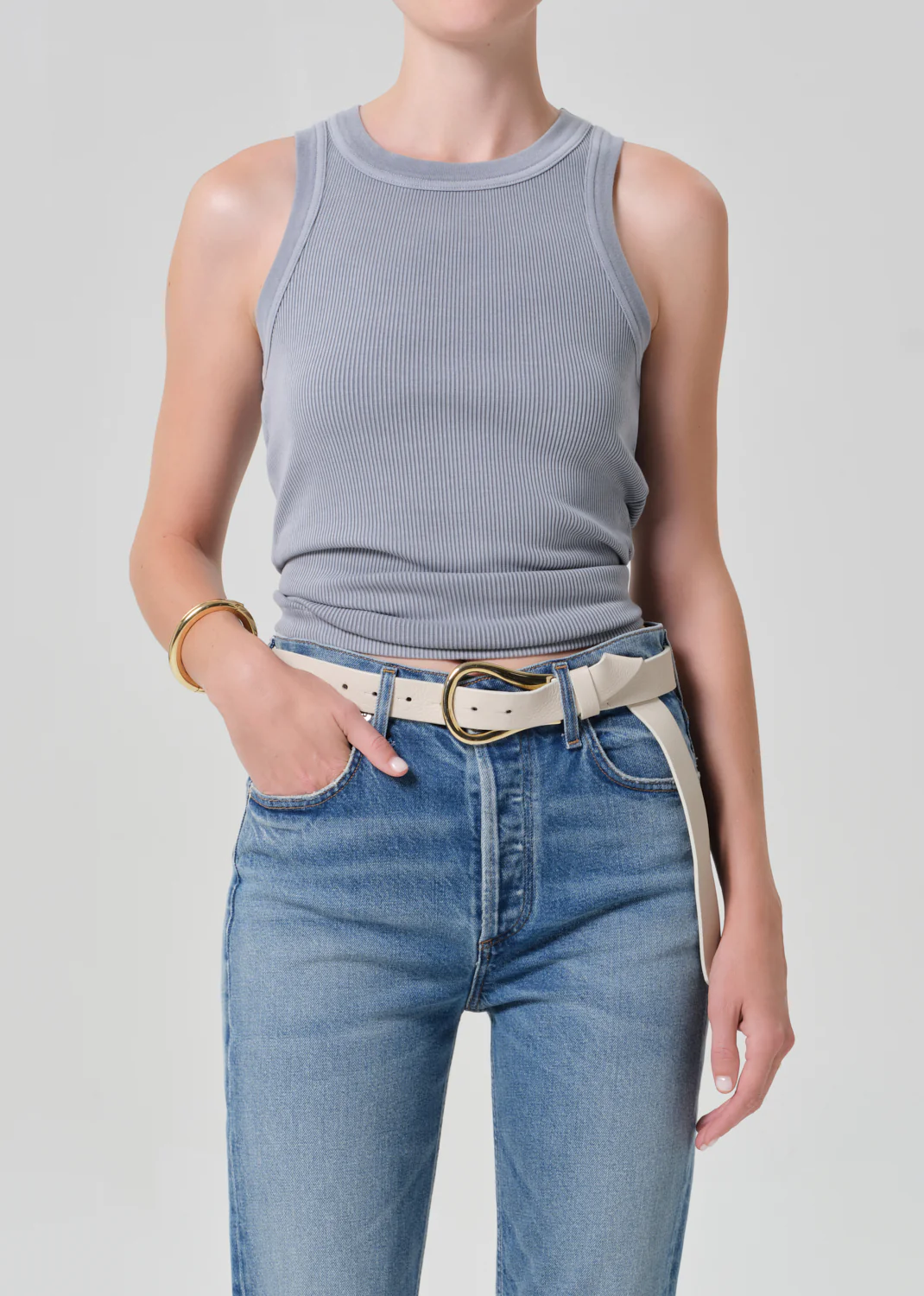Isabel Rib Tank in Hematite