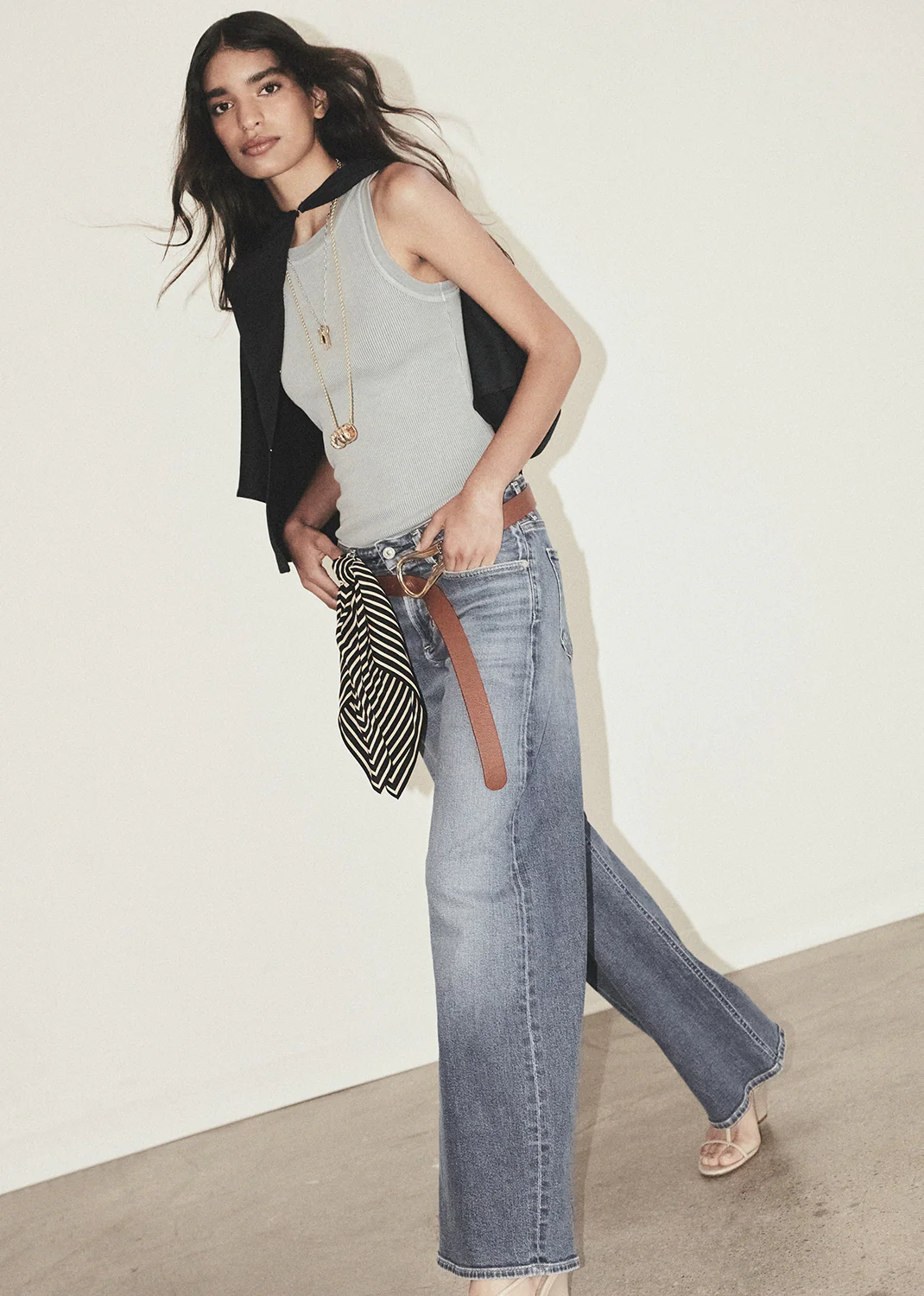 Isabel Rib Tank in Hematite - Image 2